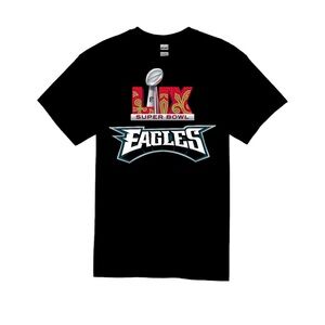 Super Bowl Eagles Black T-Shirt